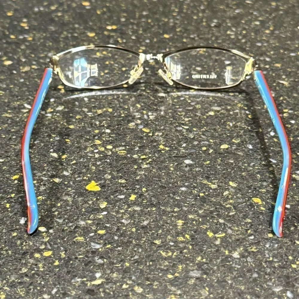 Valentino Brown & Azure Eyeglasses. Unisex.